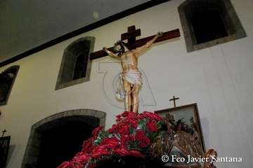 Los 8 pasos de la procesión del Viernes Santo, a punto en la Basílica de Telde (Foto TA)